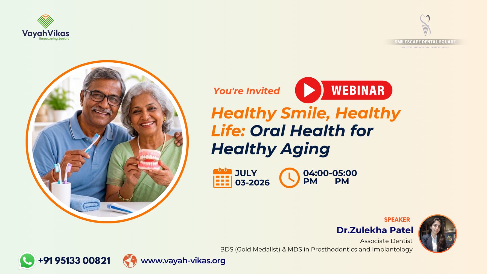 Healthy Smile, Healthy Life: Oral Health for Healthy Aging