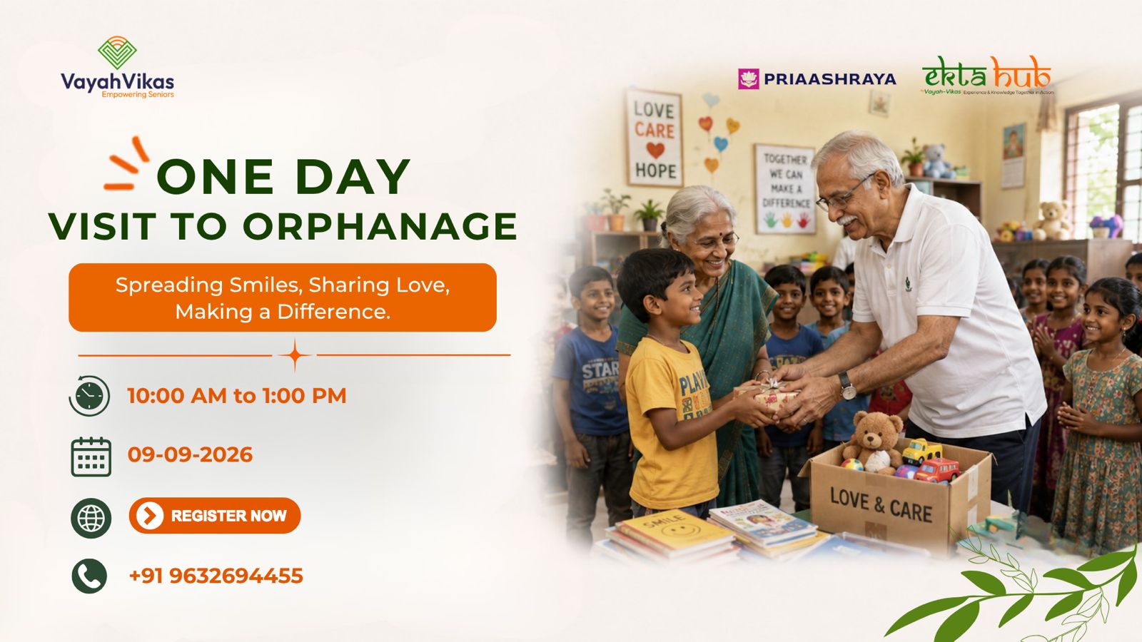 ONE DAY VISIT TO ORPHANAGE