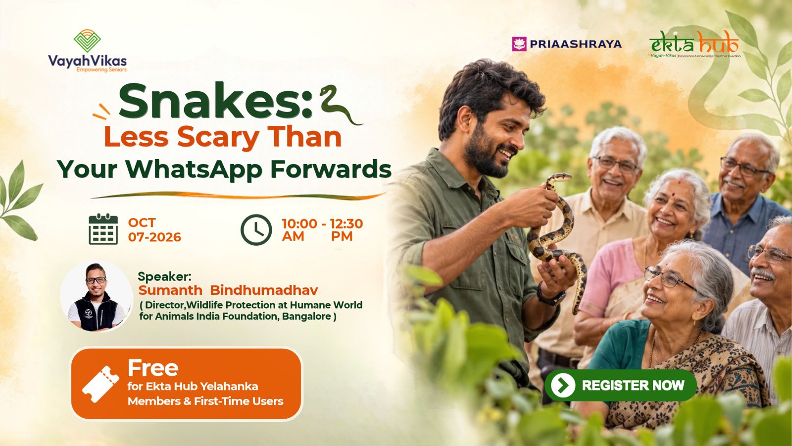 SNAKES: LESS SCARY THAN YOUR WHATSAPP FORWARDS