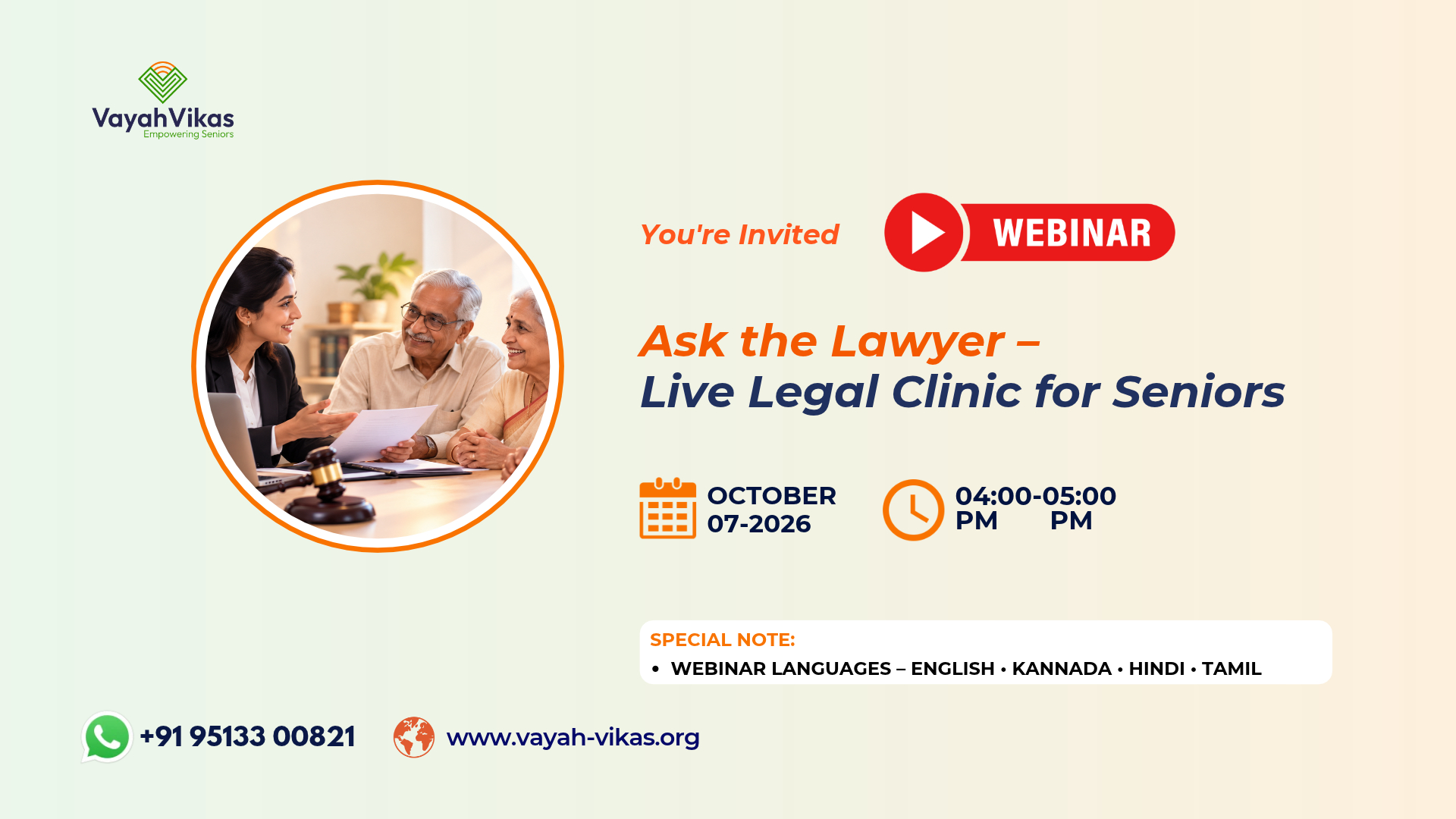 Ask the Lawyer – Live Legal Clinic for Seniors
