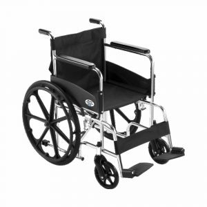 VMS Careline Comfort Foldable Wheelchair - Ultimate Comfort for Old People, Mobility, and Control with Adjustable Brake System and Anti-Slip Hand Push